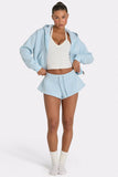 Mid Rise Shorts in Powder Blue