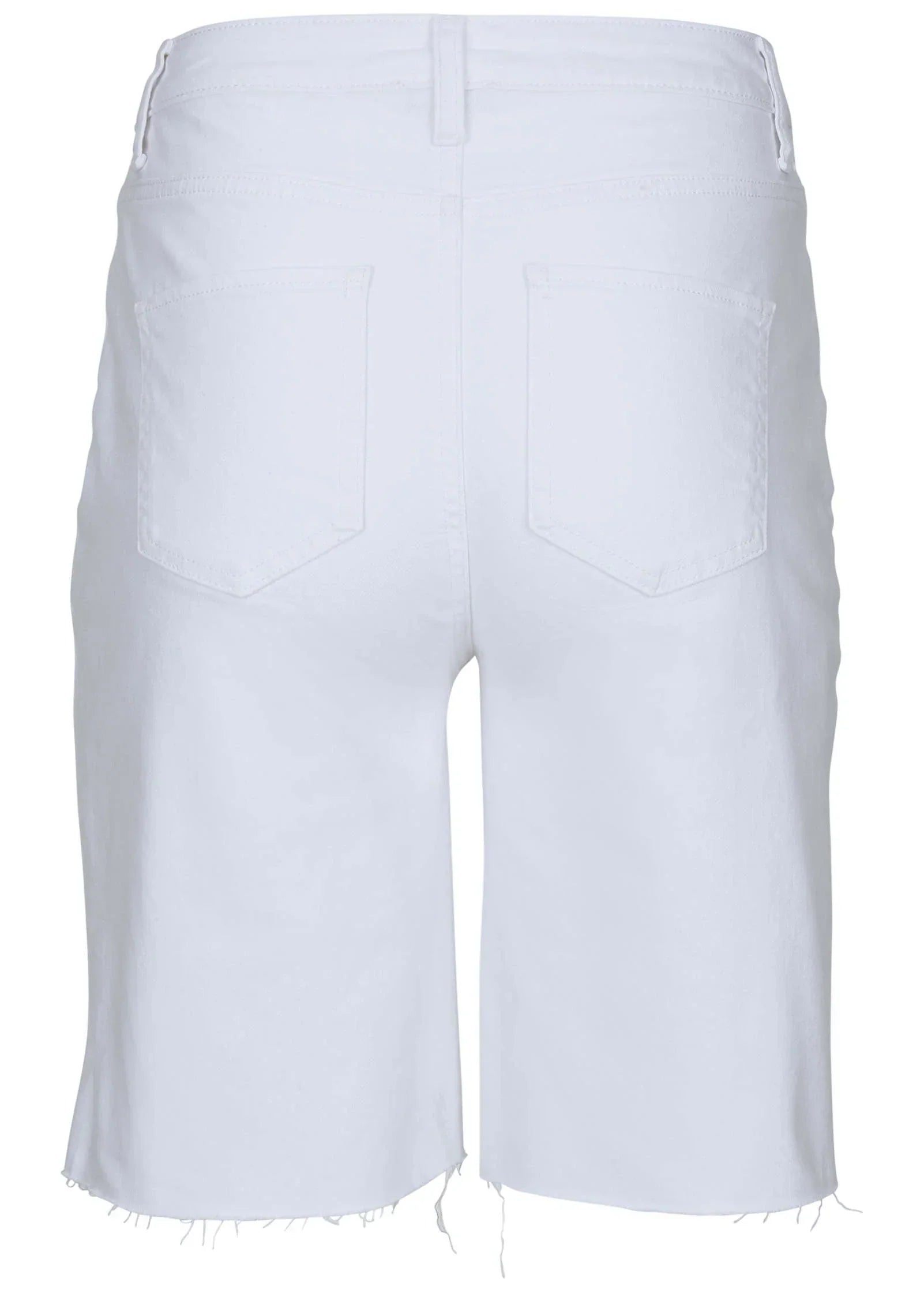 Brooke Denim Bermuda Shorts White