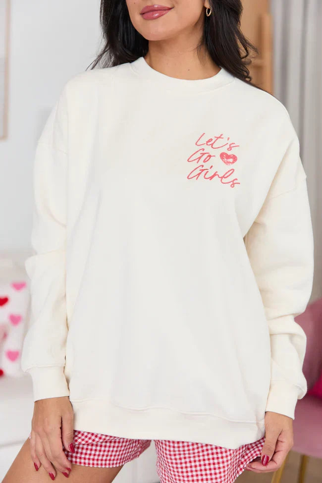 Lucky Cowgirl Cream Graphic Sweatshirt