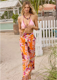 Linen Side Slit Pant Desert Floral