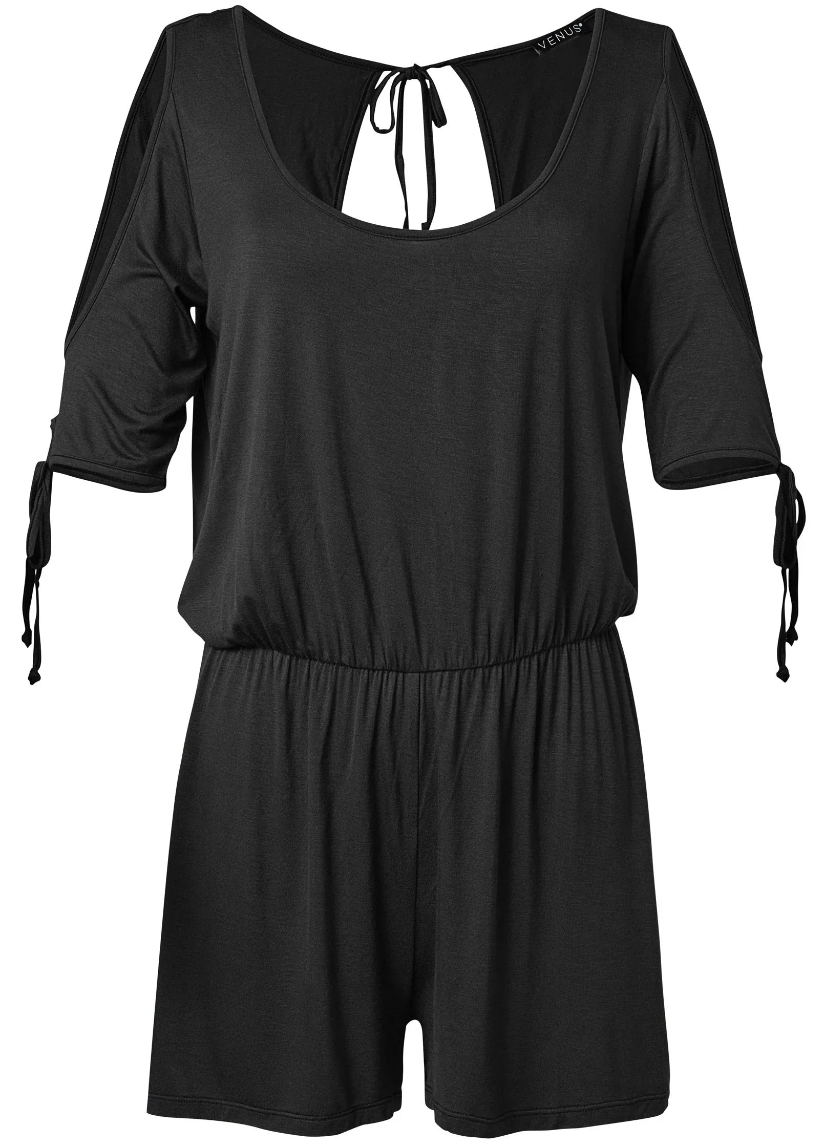 Cold Shoulder Romper Black