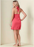 Halter Tie Dress Coral