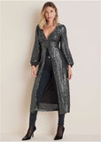 Sequin Maxi Top Gunmetal