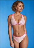 Getaway Glitz Bikini Top Pink Multi
