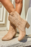 Margo Maple Brown Midi Western Boots SALE