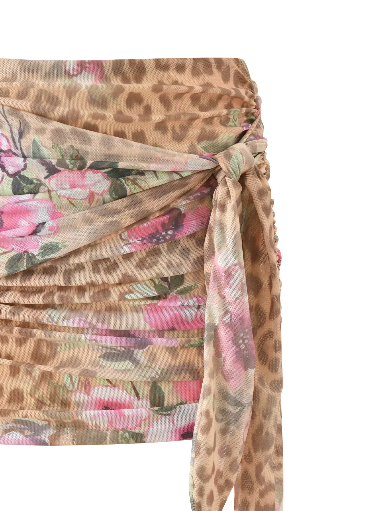 RISA MINI SKIRT LEOPARD FLORAL