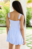 Say What You Will Blue Gingham Bubble Hem Mini Dress