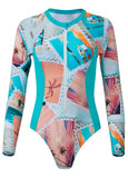 RASH GUARD ONE PIECE Vacation Letter