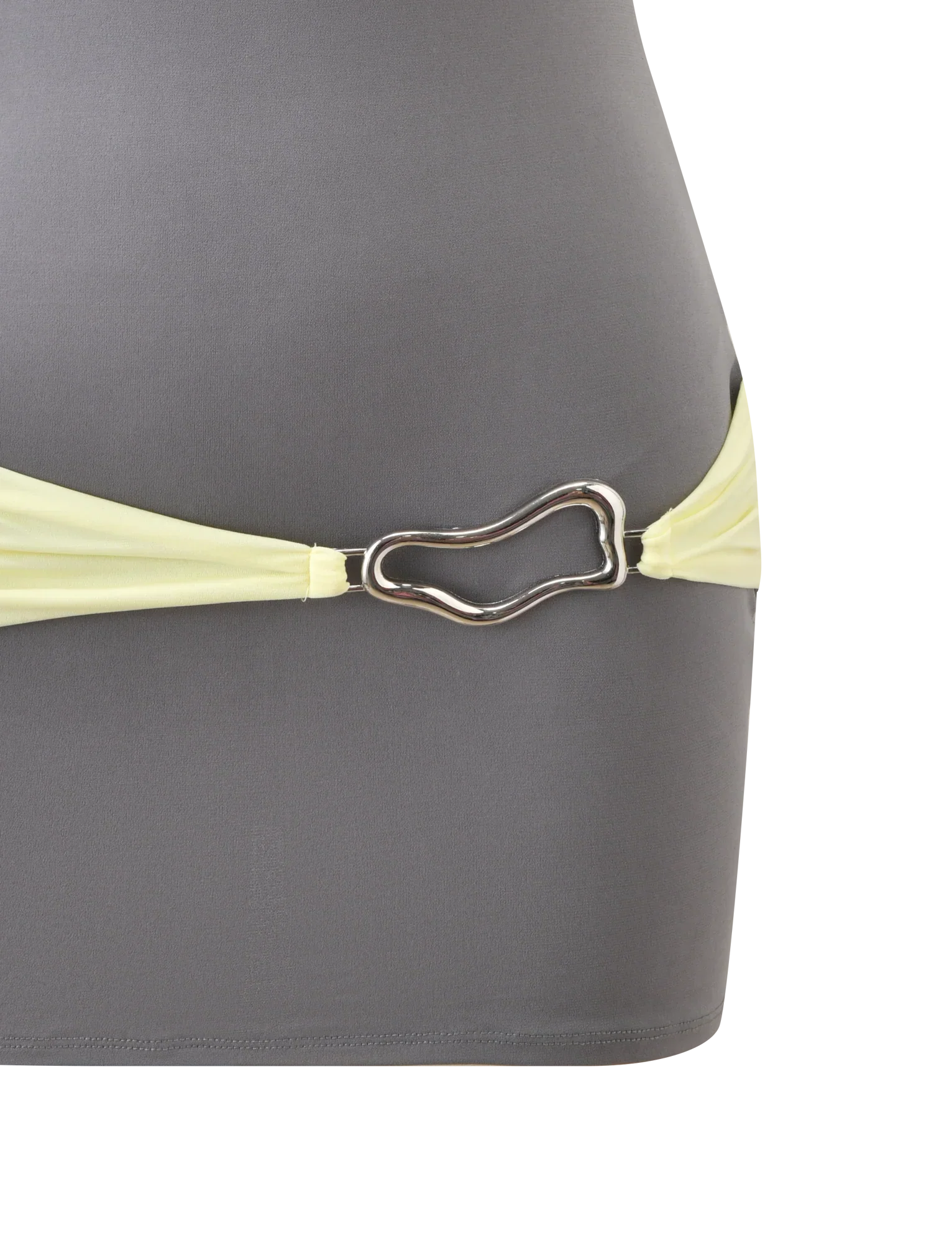 EOS MINI DRESS GREY AND YELLOW