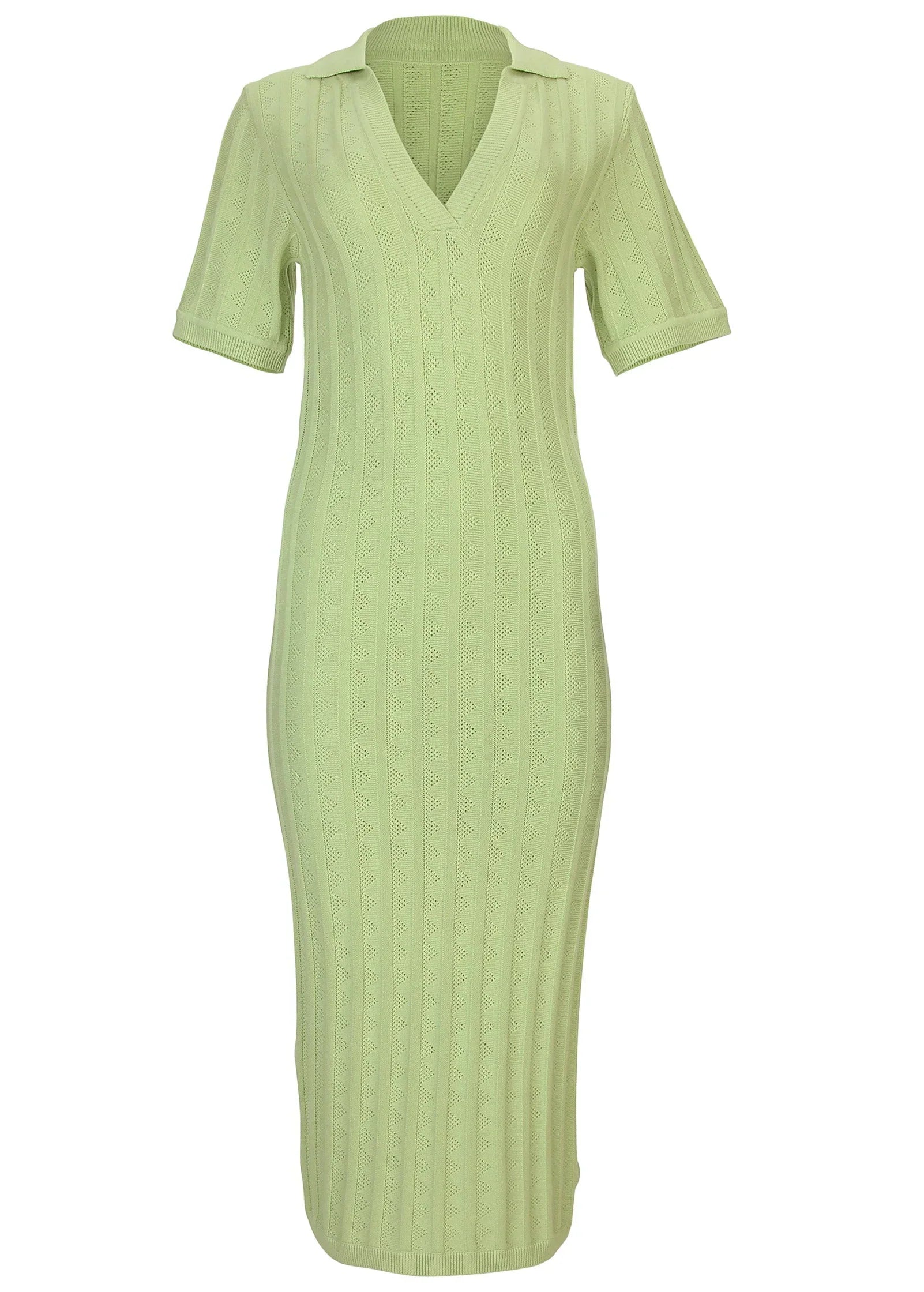 Pointelle Sweater Dress Mint