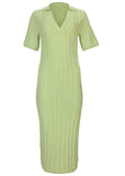 Pointelle Sweater Dress Mint