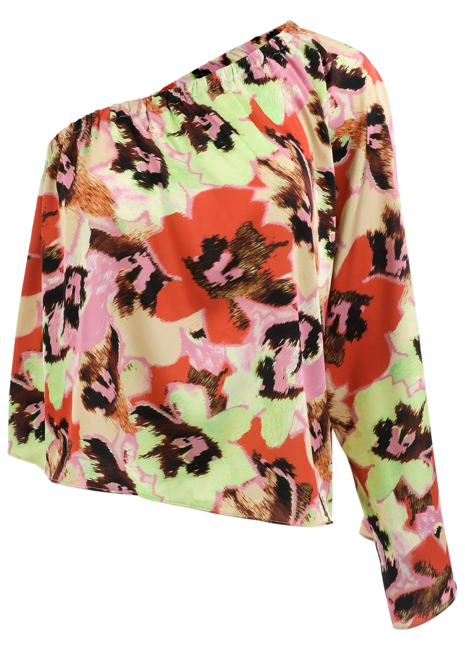 One Shoulder Top Blurred Bouquet