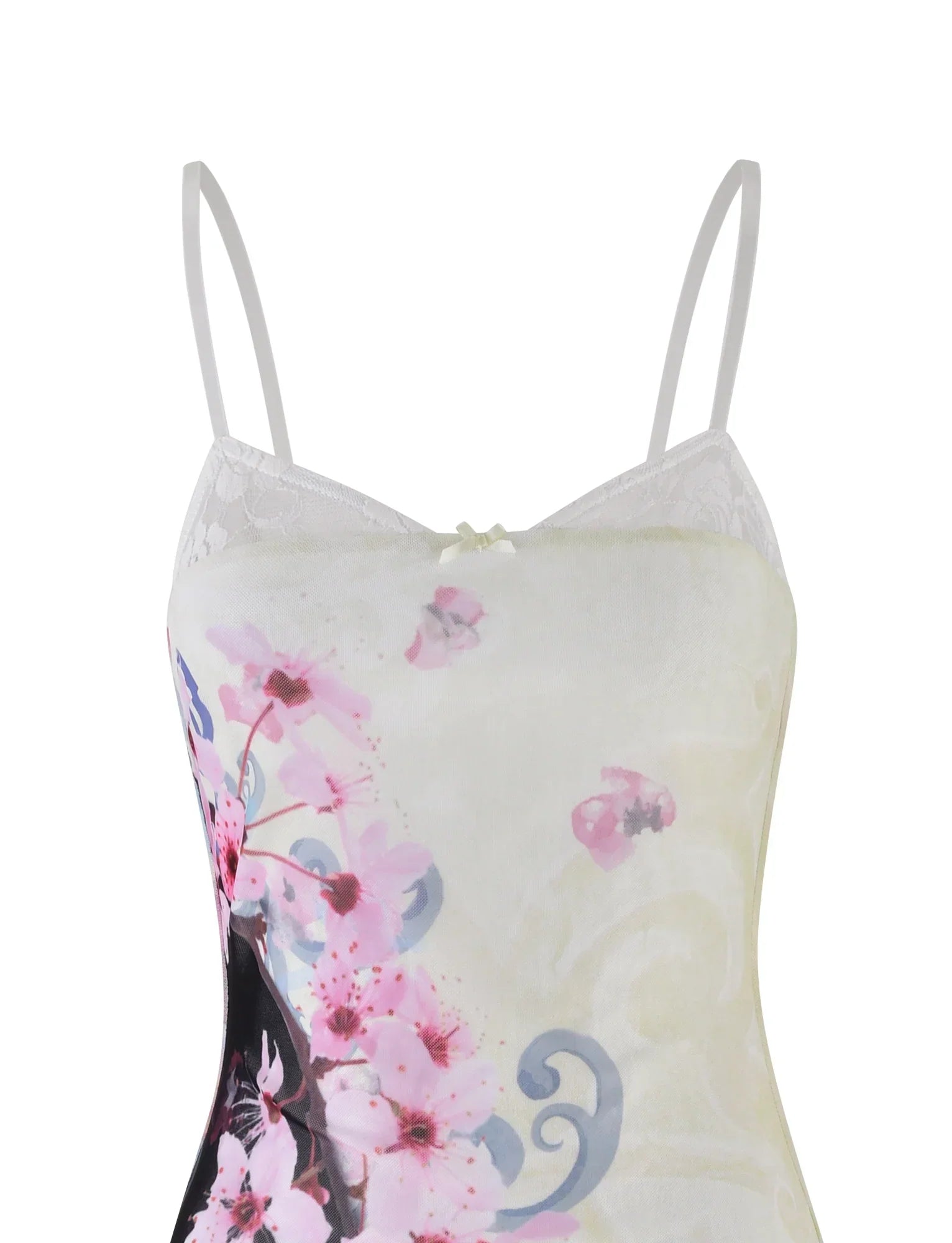 COLSON MESH MINI DRESS MULTI FLORAL CHERRY BLOSSOM