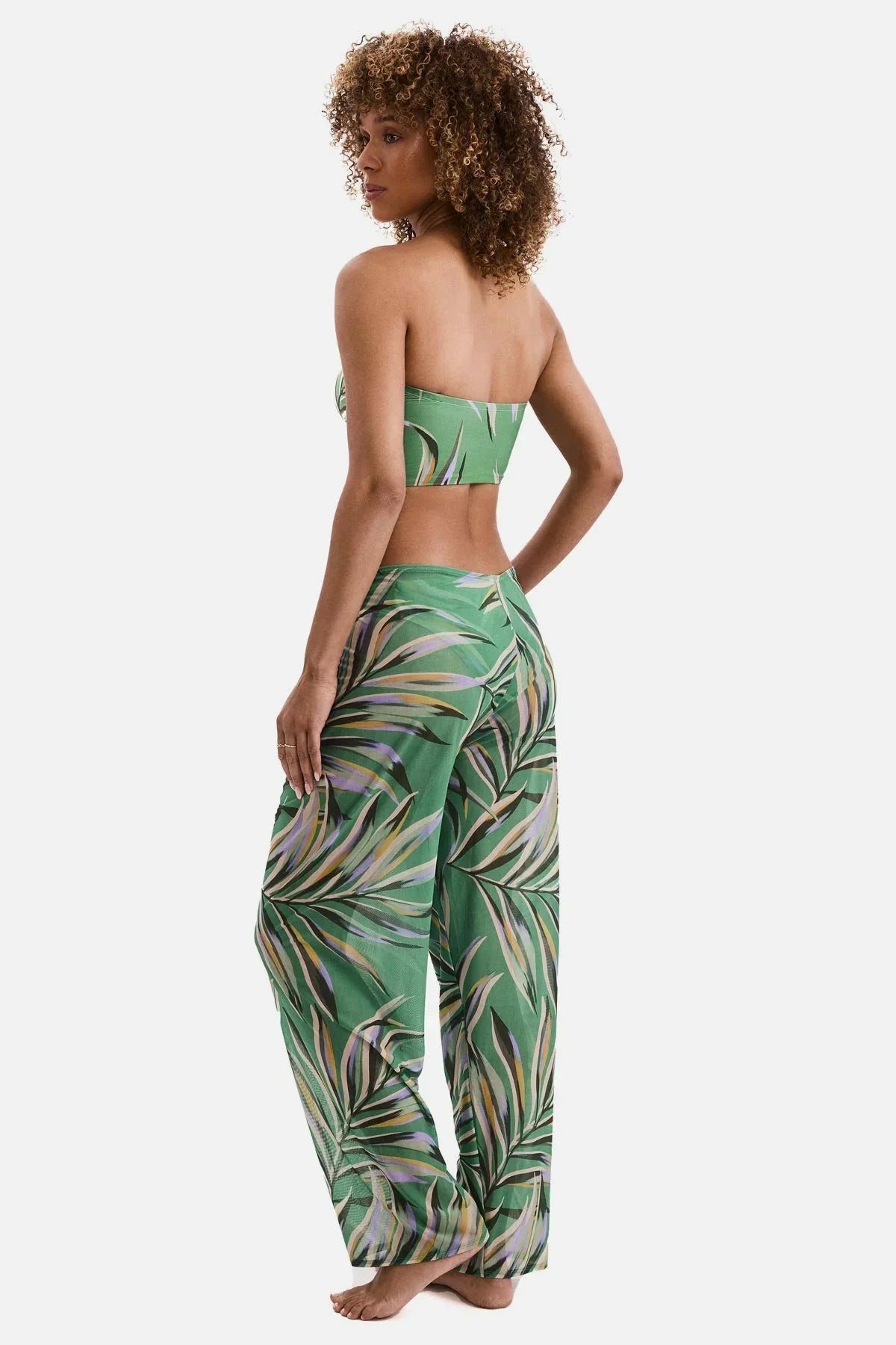 Riley Sarong Pant Coastal Leaves