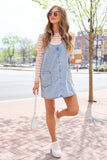 Hazel Light Wash Denim Mini Dress