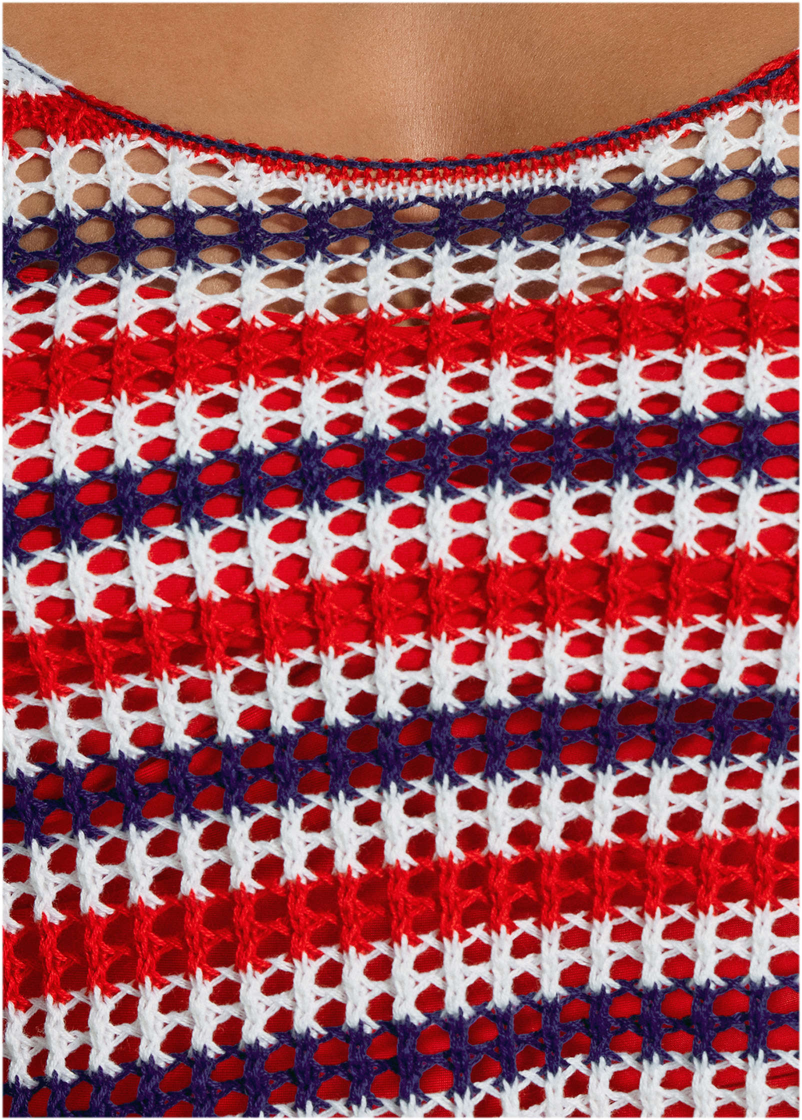 Crochet Cover Up Tank Top Americana