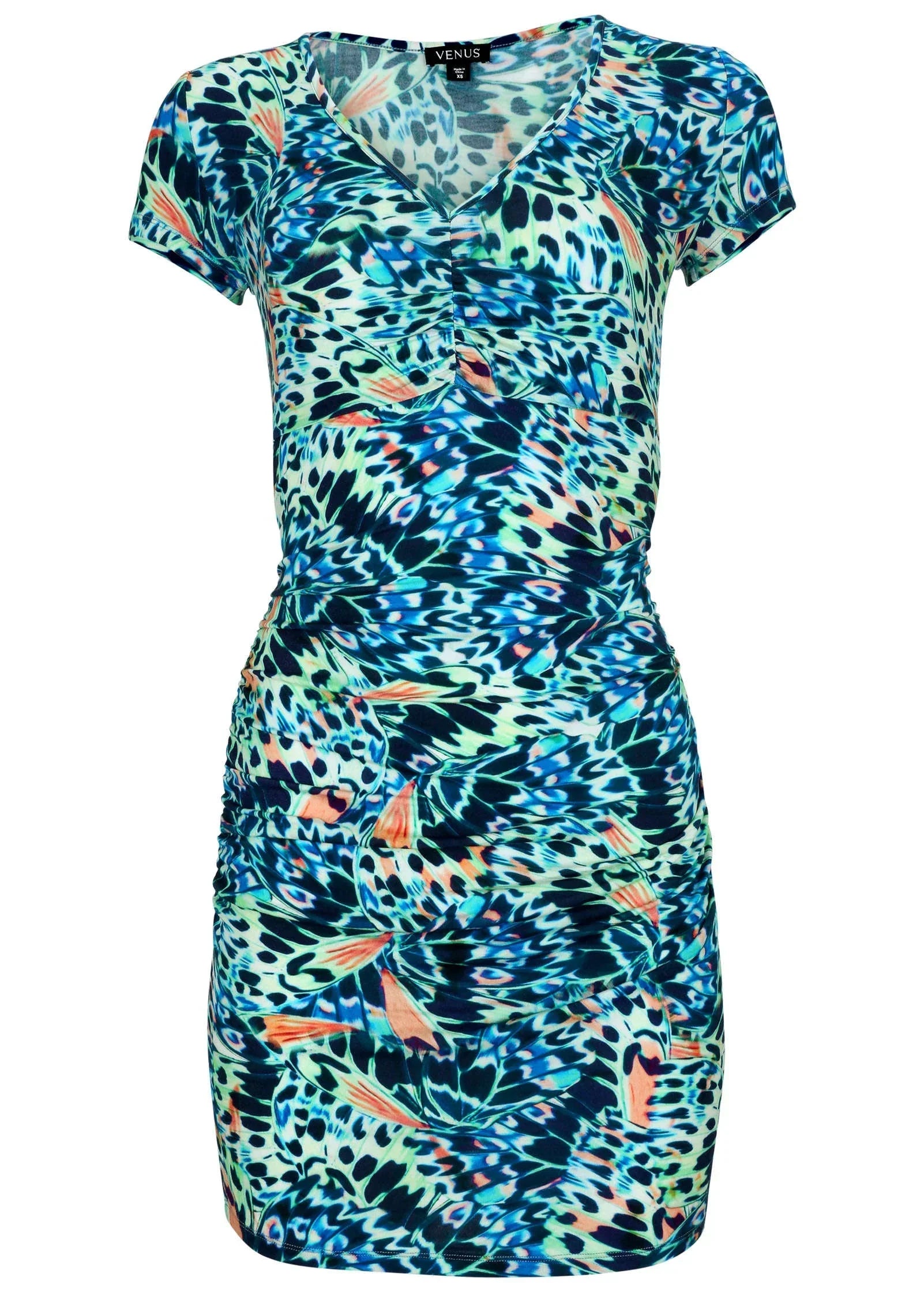 V Neck Mini Dress Parisian Monarch