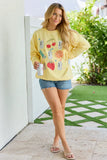 Diet Soda and Fruit Yellow Graphic Sweatshirt