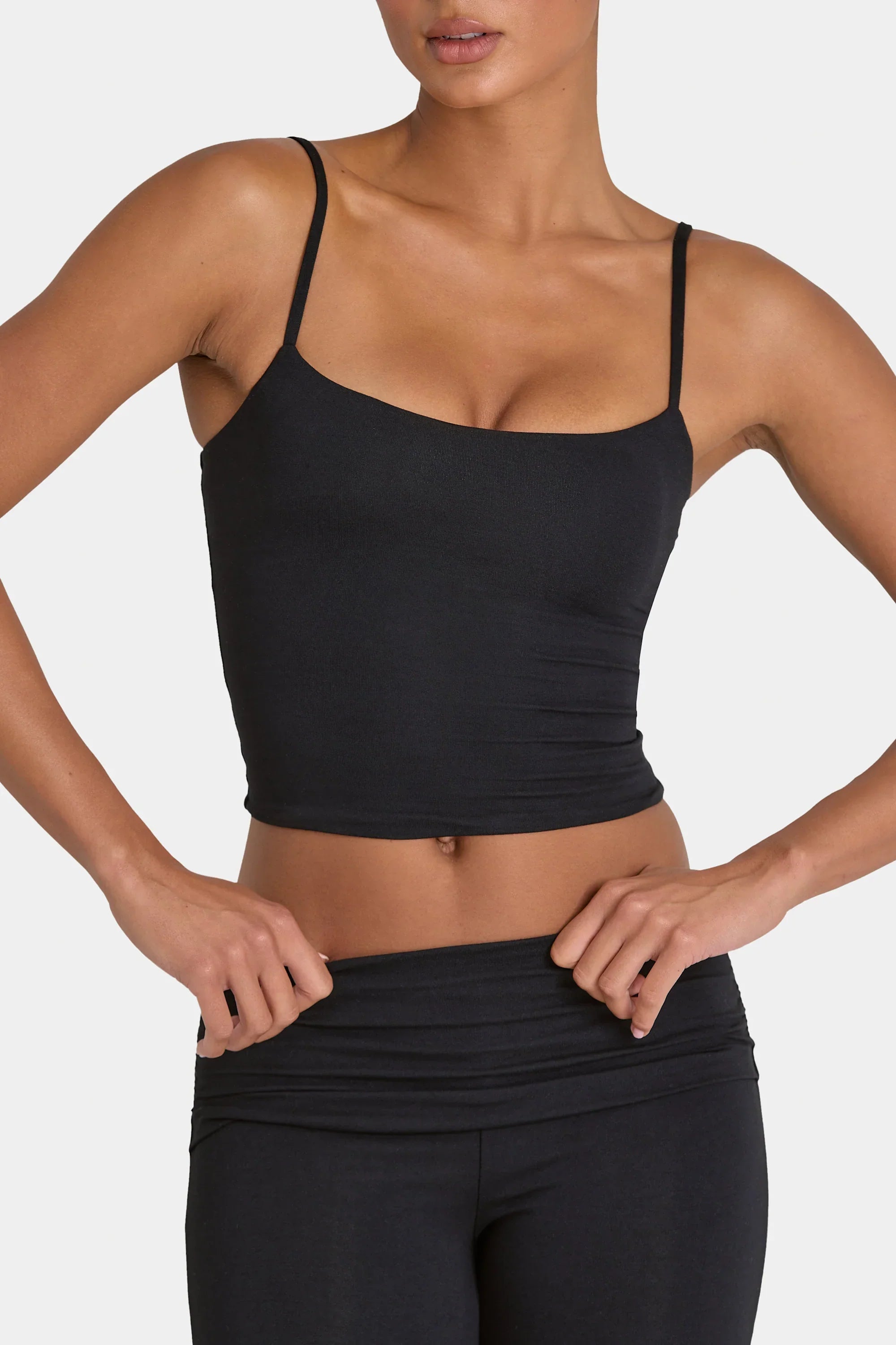 ButterCloud Crop Tank Top in Black