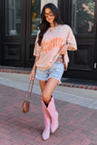 Cowgirl Taupe Oversized Graphic Tee