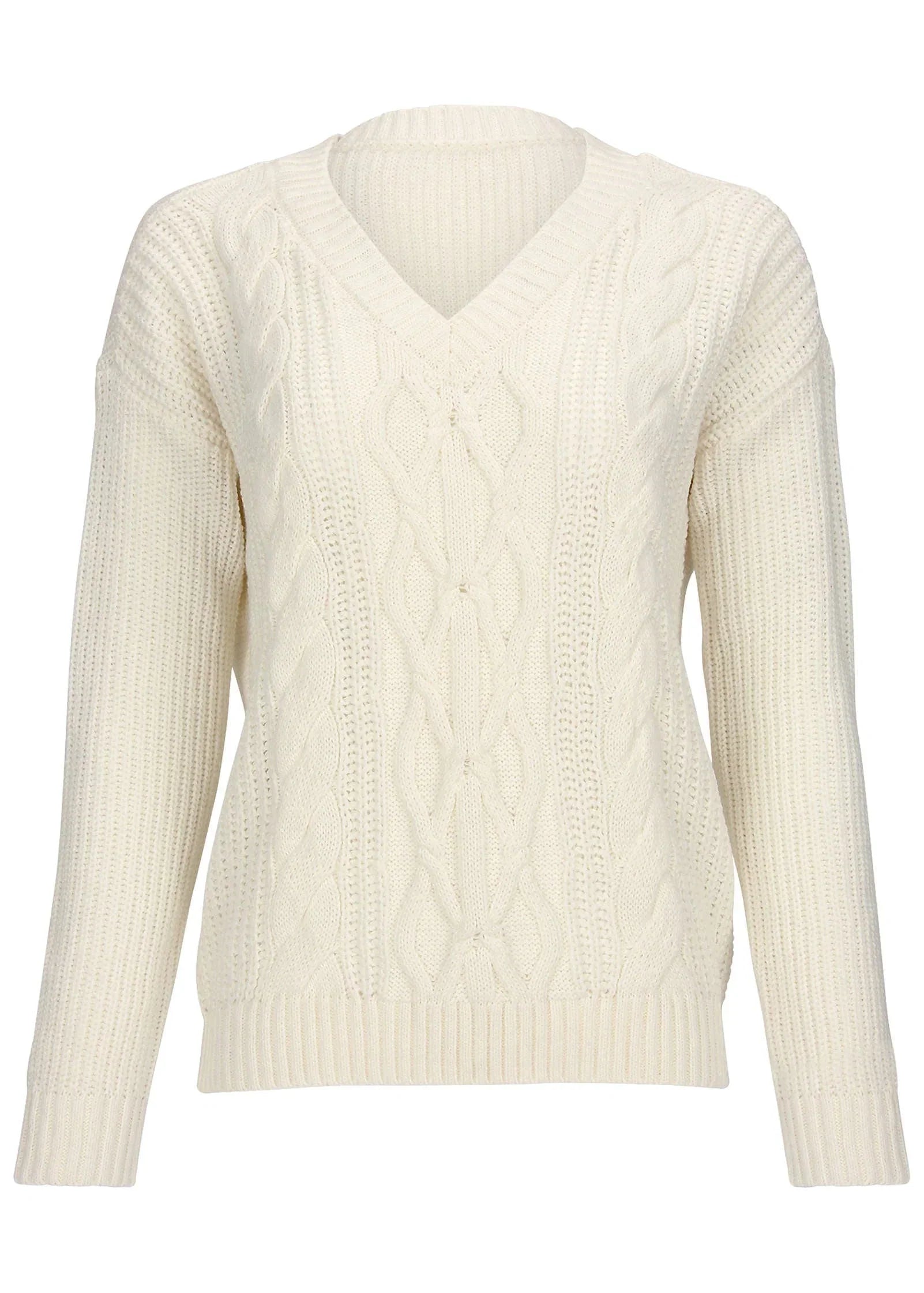 Cable Knit Sweater Off White