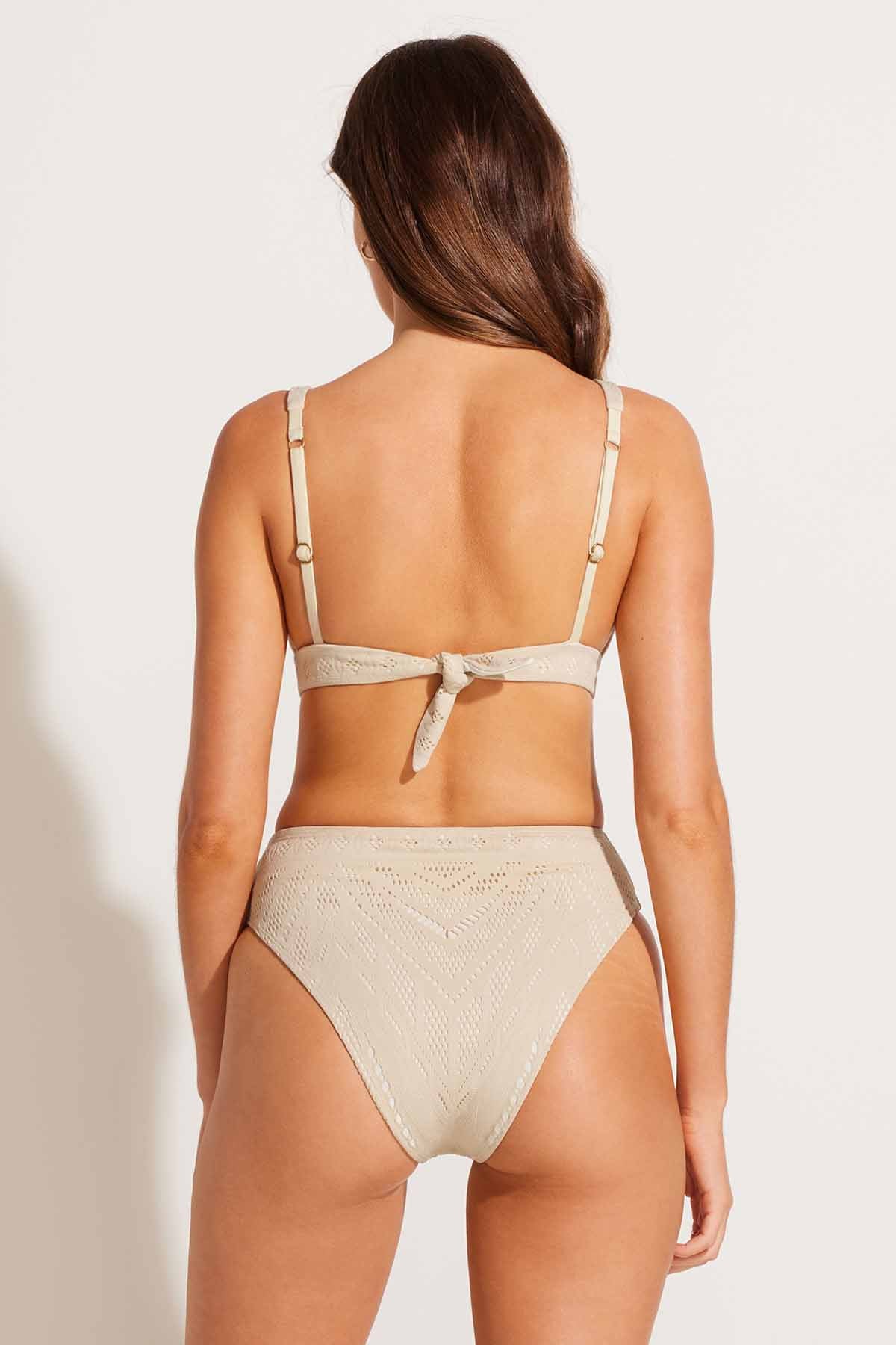 Barcelona High Waist Bottom Natural Calico Crochet
