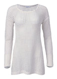 Crochet Tunic Cover Up Pearl White