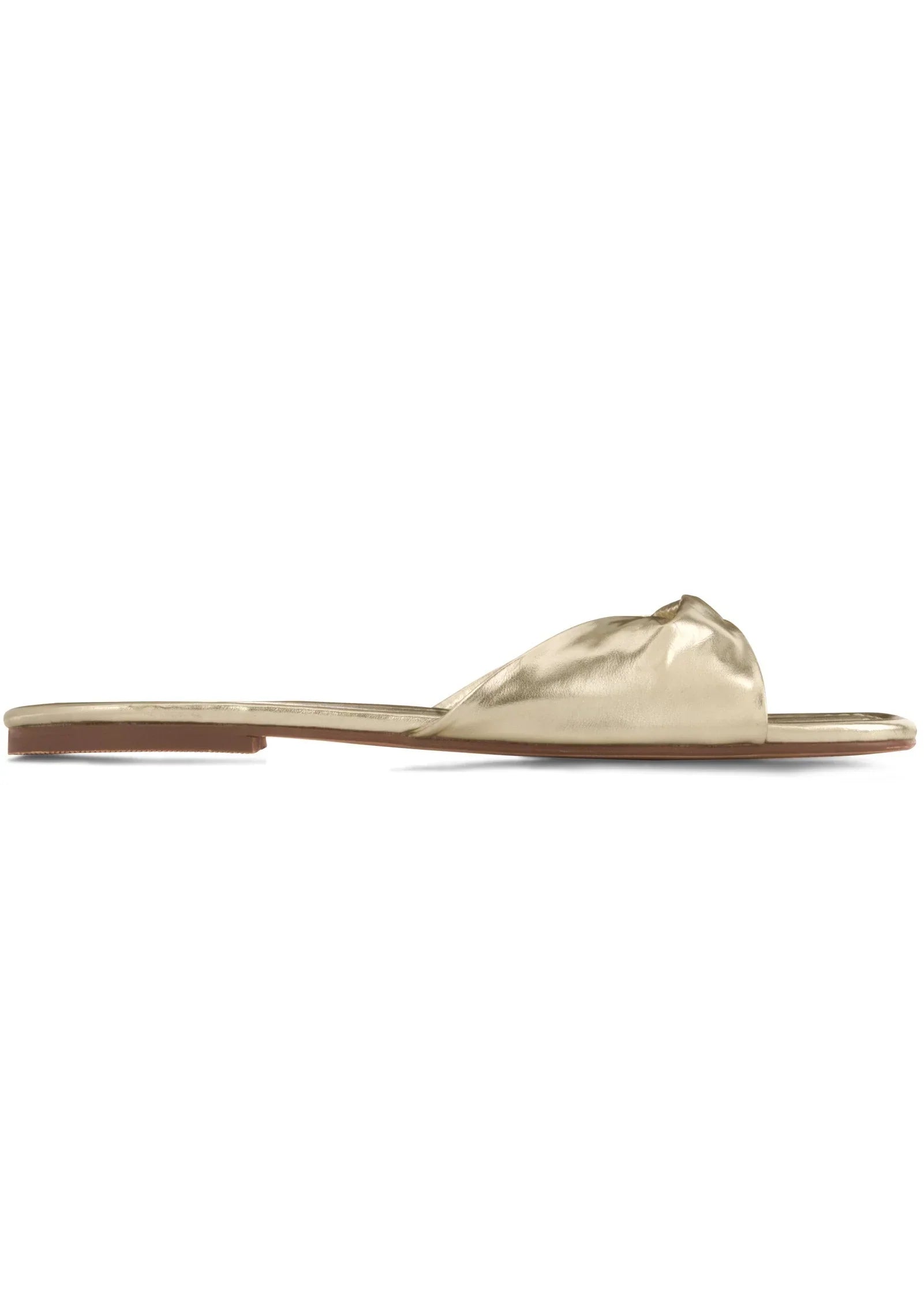 Twist Flat Sandal Gold