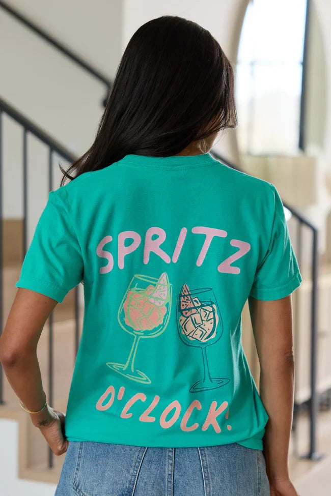 Cin Cin Green Graphic Tee
