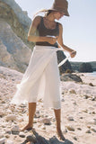 Lana Linen Wrap Skirt White EcoLinen