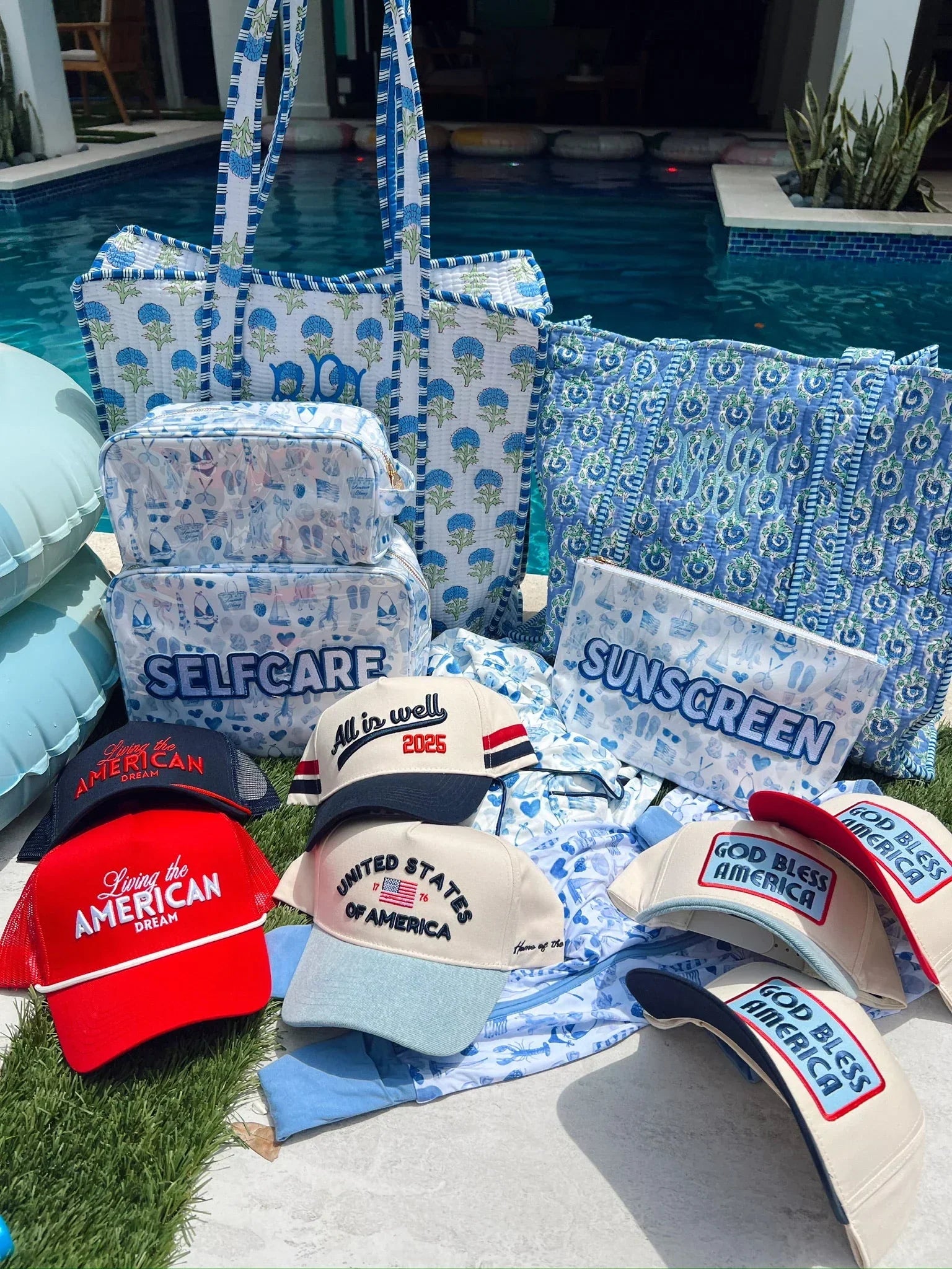 KenzKustomz Blue Americana Clear Coat XL Bag Self Care