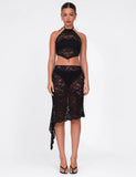 SIYA MIDI SKIRT BLACK LACE BLACK LACE