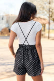 Better Perspective Black Floral Denim Romper