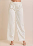 Shiny Satin Pant Off White