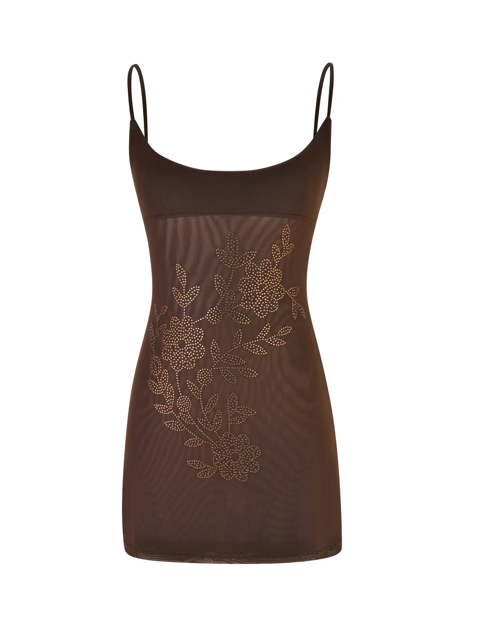 OCTAVIA MINI DRESS BROWN CHOCOLATE