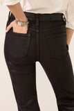 Coated Lennon Crop Bootcut Pant