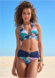 Fierce Triangle Bikini Top Midnight Leaf