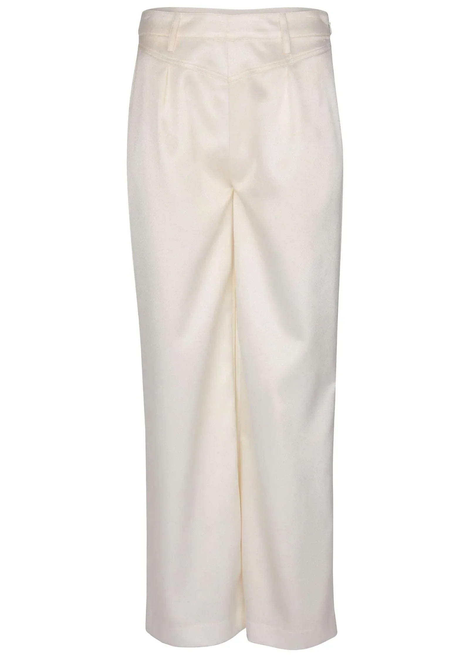 Shiny Satin Pant Off White