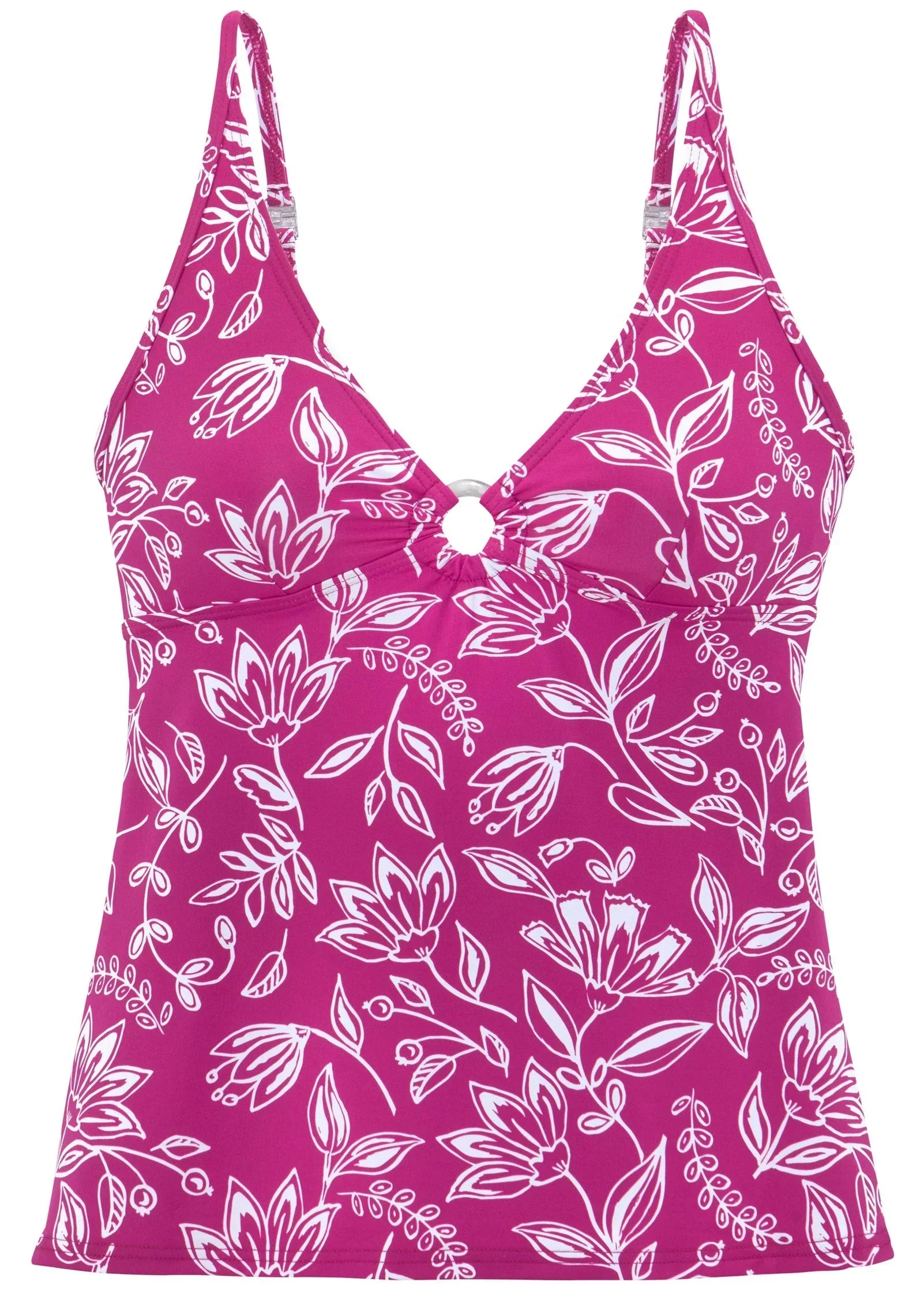 Triangle Halter Tankini Top Set Hot Field Floral