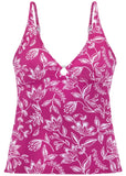 Triangle Halter Tankini Top Set Hot Field Floral
