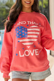 Land That I Love Light Red Graphic Sweatshirt