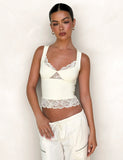 DIONE LACE TOP YELLOW BUTTER SOFT BUTTER