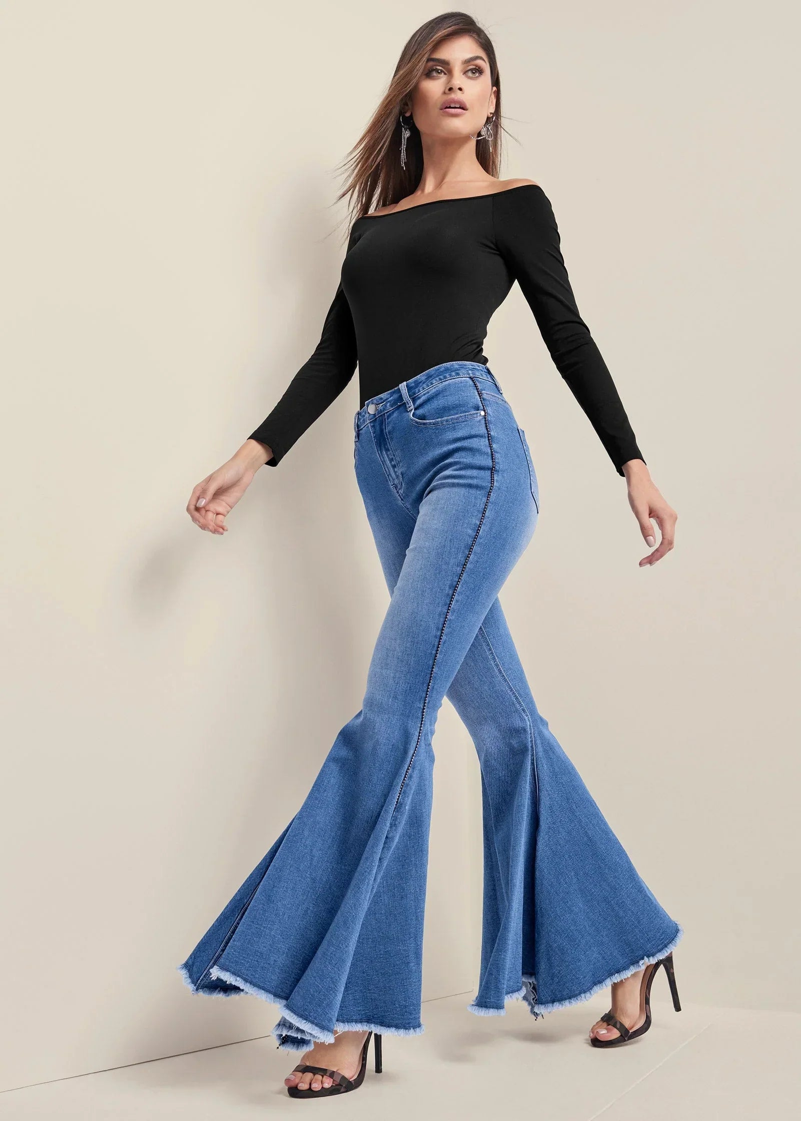 Extreme Flare Jeans Medium Wash