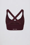 Super Sculpt Seamless Crossback Sports Bra in Burgundy