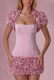 Cropped Bolero in Blush Pink