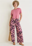 Linen Wide Leg Pants Desert Tie Dye