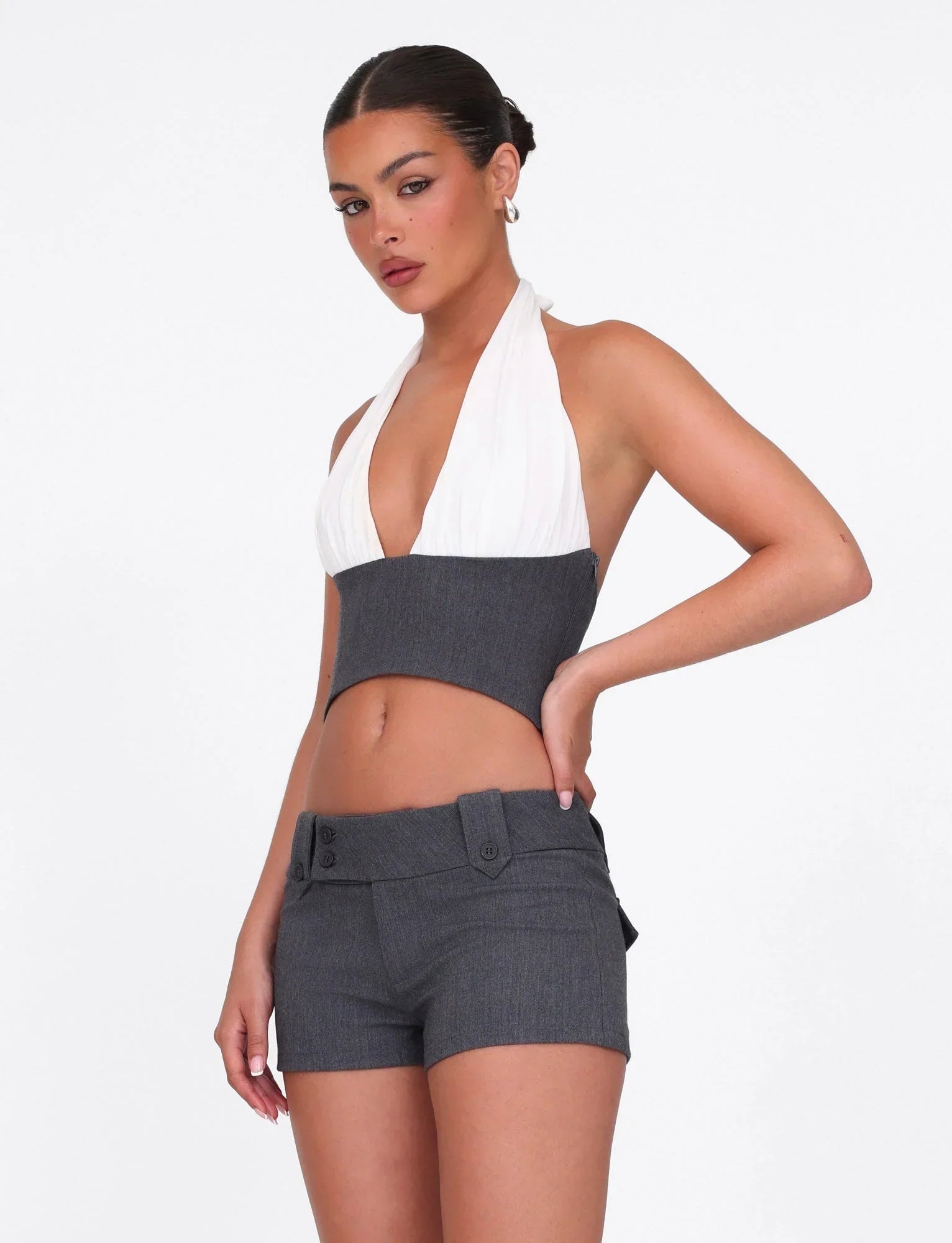 LOTUS TOP CREAM GREY