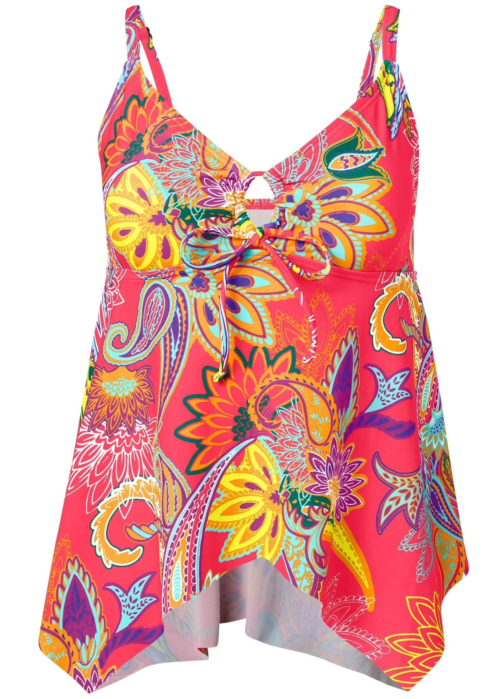 Sharkbite Hem Tankini Top Festive Occasion