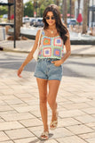 Carlie Mint Crochet Tank