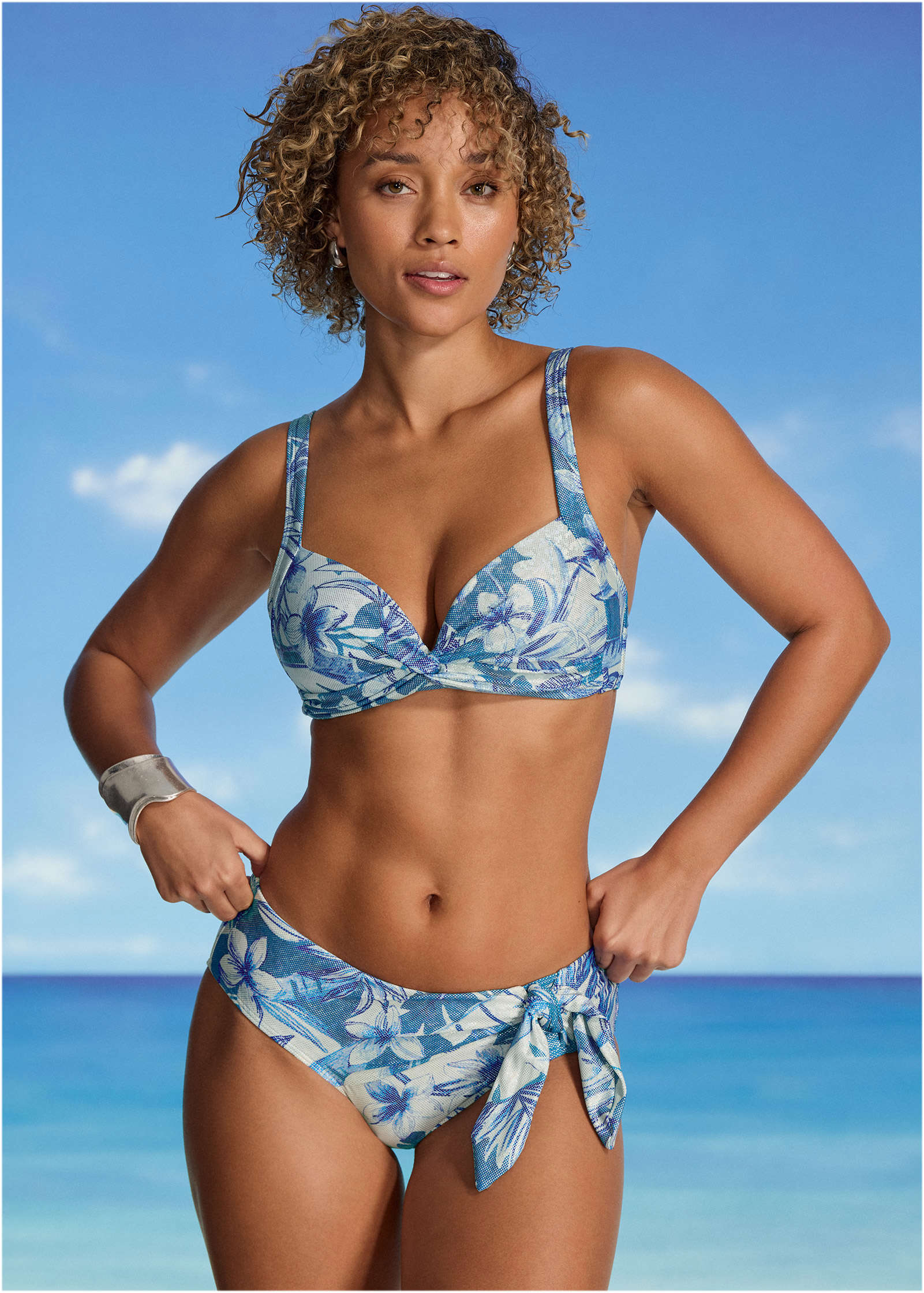 Shine Kauai Bottom Denim Botanical